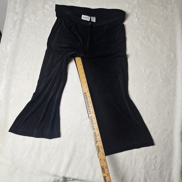 Chicos Travelers Pants Medium Black No Wrinkle Straight Leg Size 1 - Picture 5 of 8